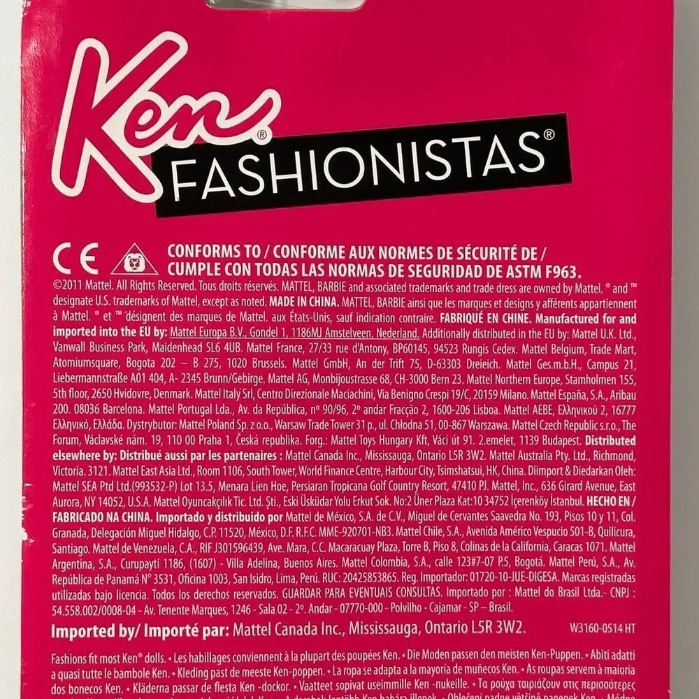 NEW 2011 Ken Fashionistas Casual Wear Clothes Outfit / Barbie